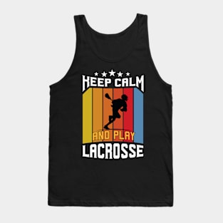 Keep Calm And Play Lacrosse Tank Top